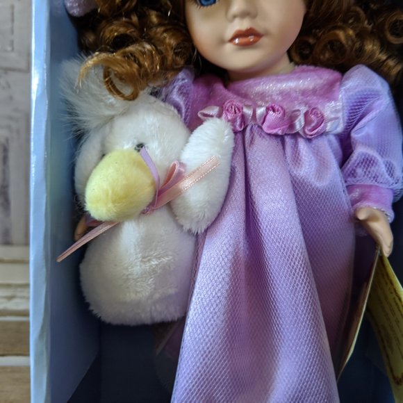 Cottontale Collection Porcelain Girl Doll Purple D - Picture 3 of 6